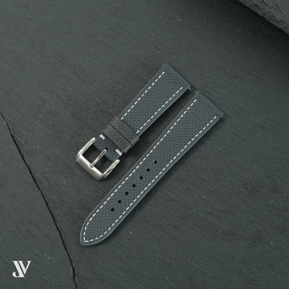 Dark Gray Epsom Classic Leather Watch Strap Custom Fit — original product photo