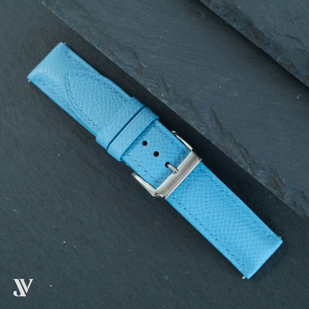 Light Blue Epsom Leather Watch Strap — original product photo