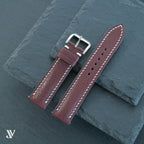 Burgundy Ostrich Leather Watch Strap — original product photo