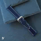 Navy Blue Lizard Leather Watch Strap — original product photo