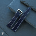 Navy Blue Lizard Leather Watch Strap — original product photo