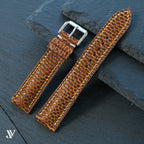 Cognac Beaver Leather Watch Strap — original product photo