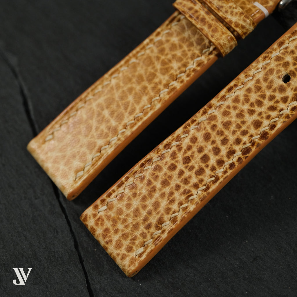 Honey Brown Patina Cowhide Leather Watch Strap — original product photo