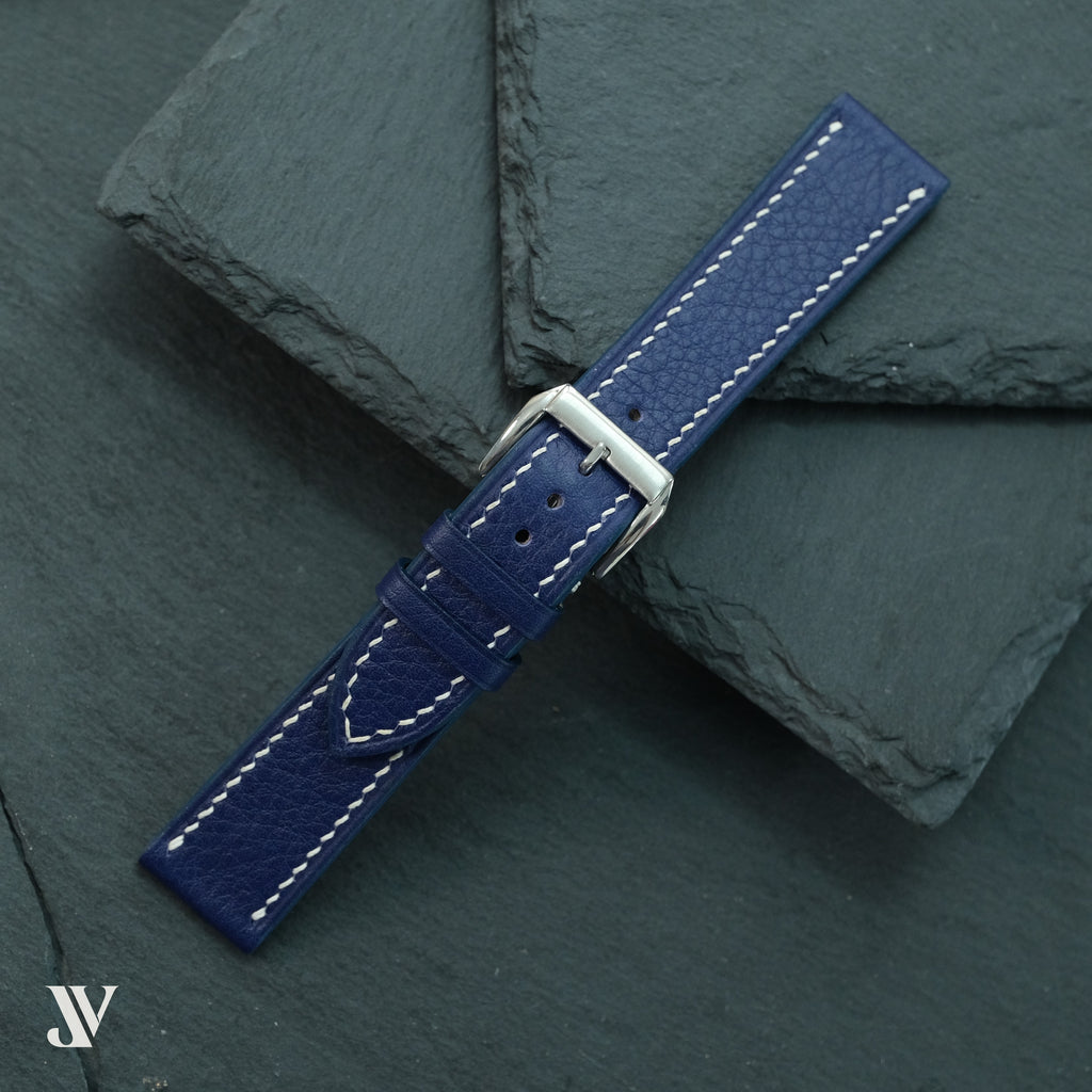 Navy Blue Nappa Leather Watch Strap — original product photo