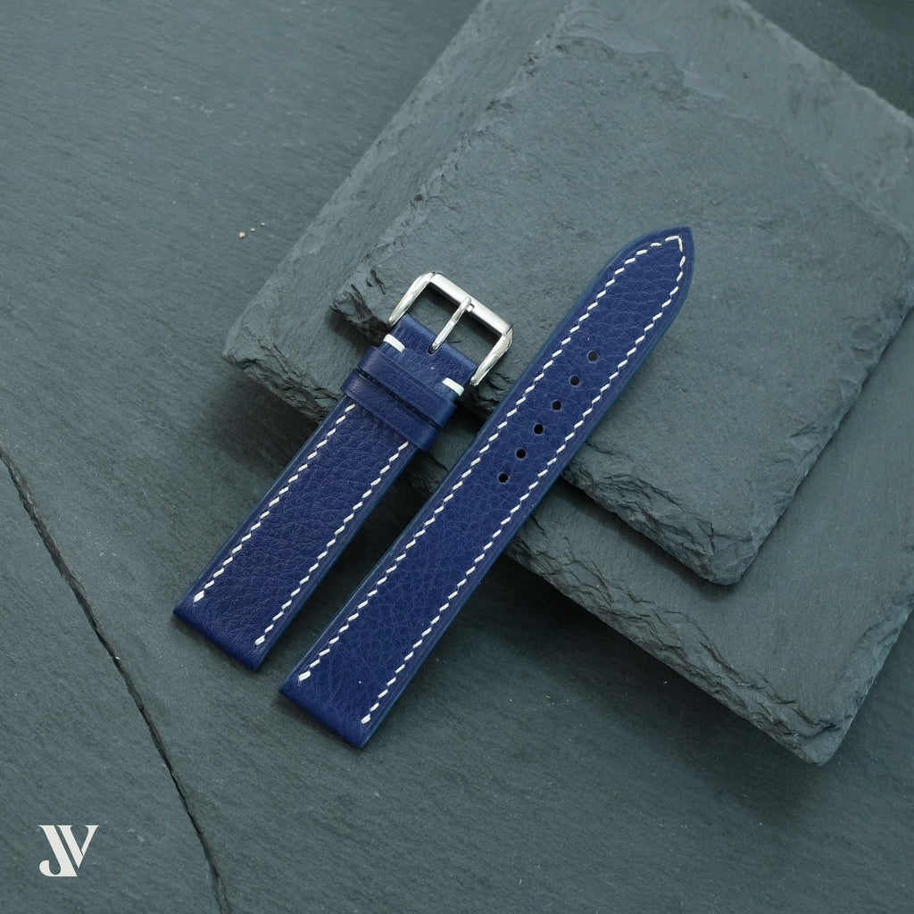 Navy Blue Nappa Leather Watch Strap — original product photo