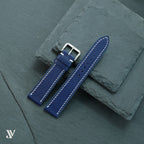 Navy Blue Nappa Leather Watch Strap — original product photo
