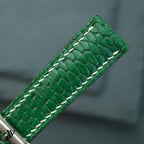 Emerald Green Beaver Leather Watch Strap — original product photo