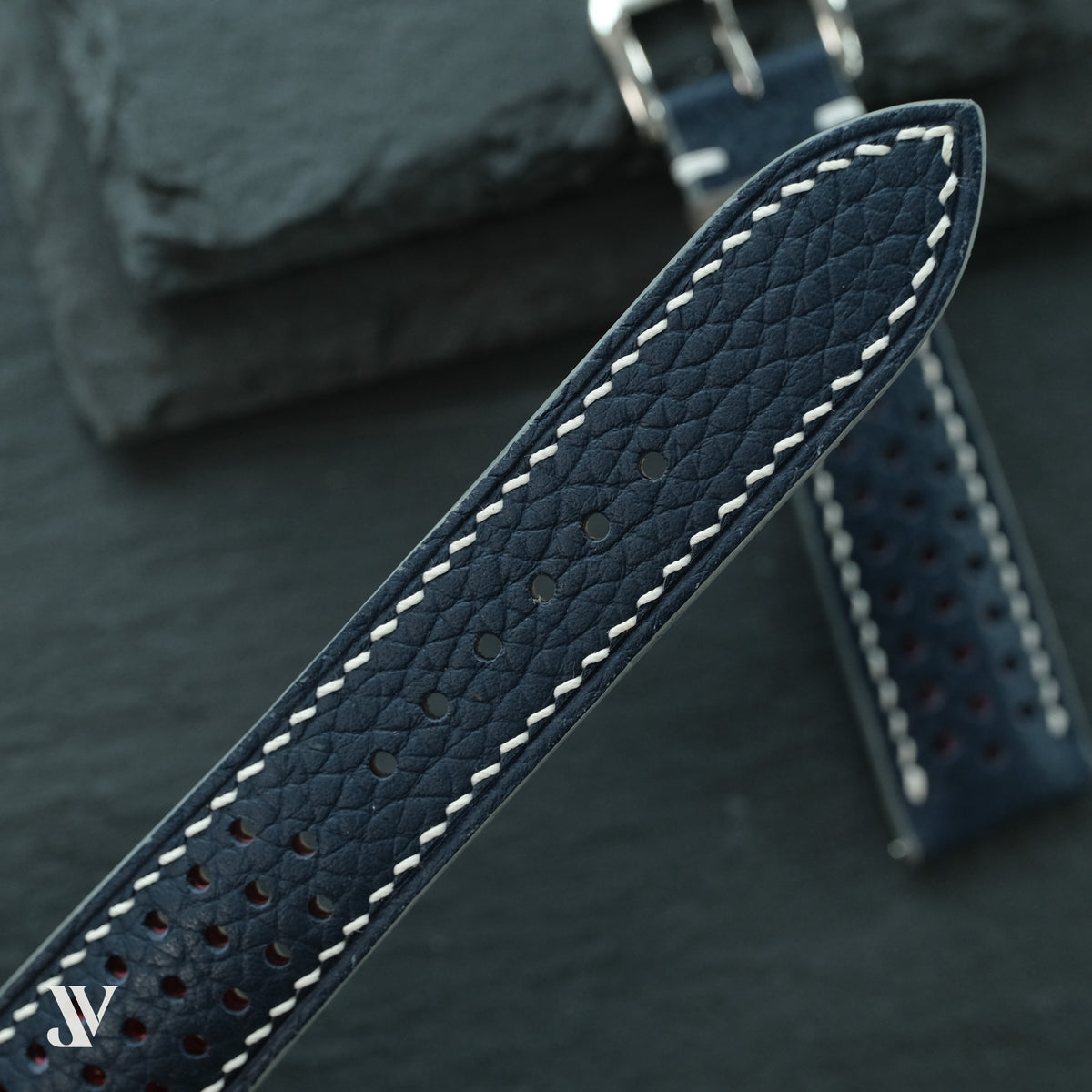 Navy Blue Togo Leather Watch Strap — original product photo