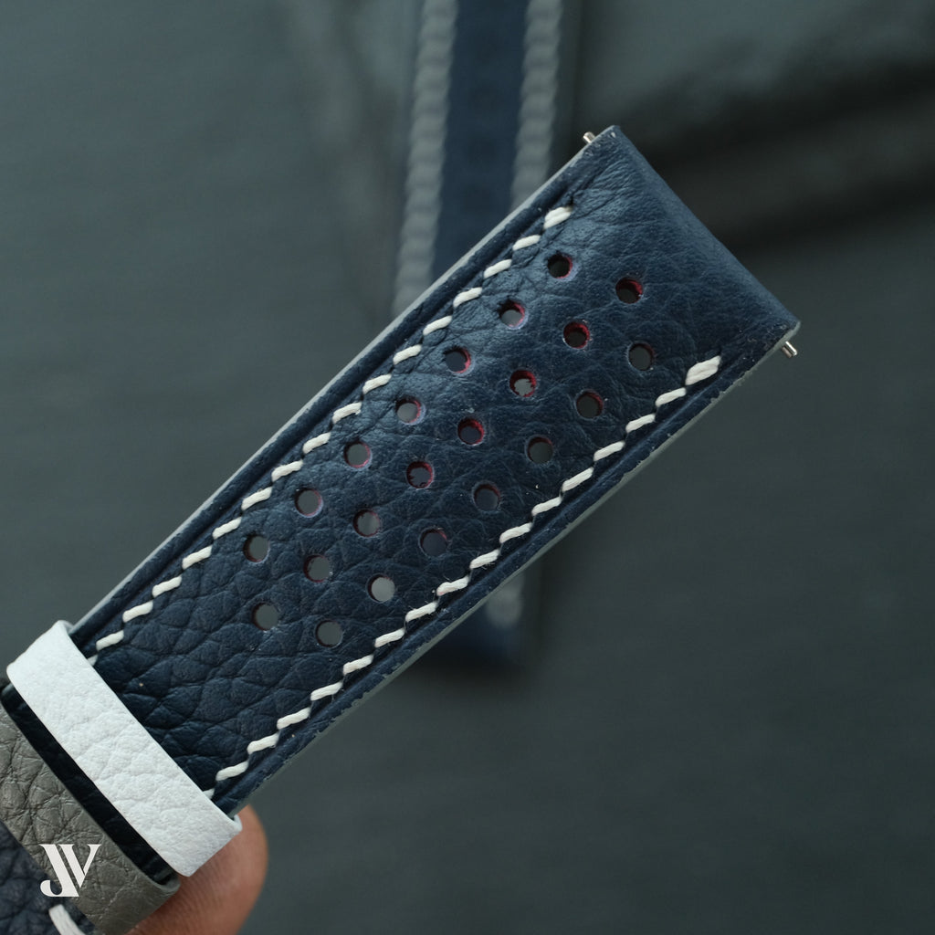 Navy Blue Togo Leather Watch Strap — original product photo