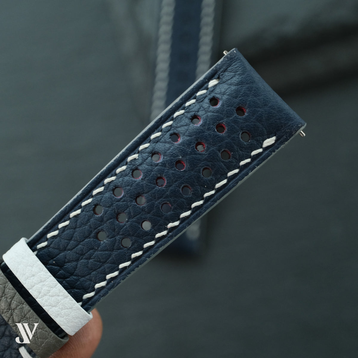 Navy Blue Togo Leather Watch Strap — original product photo