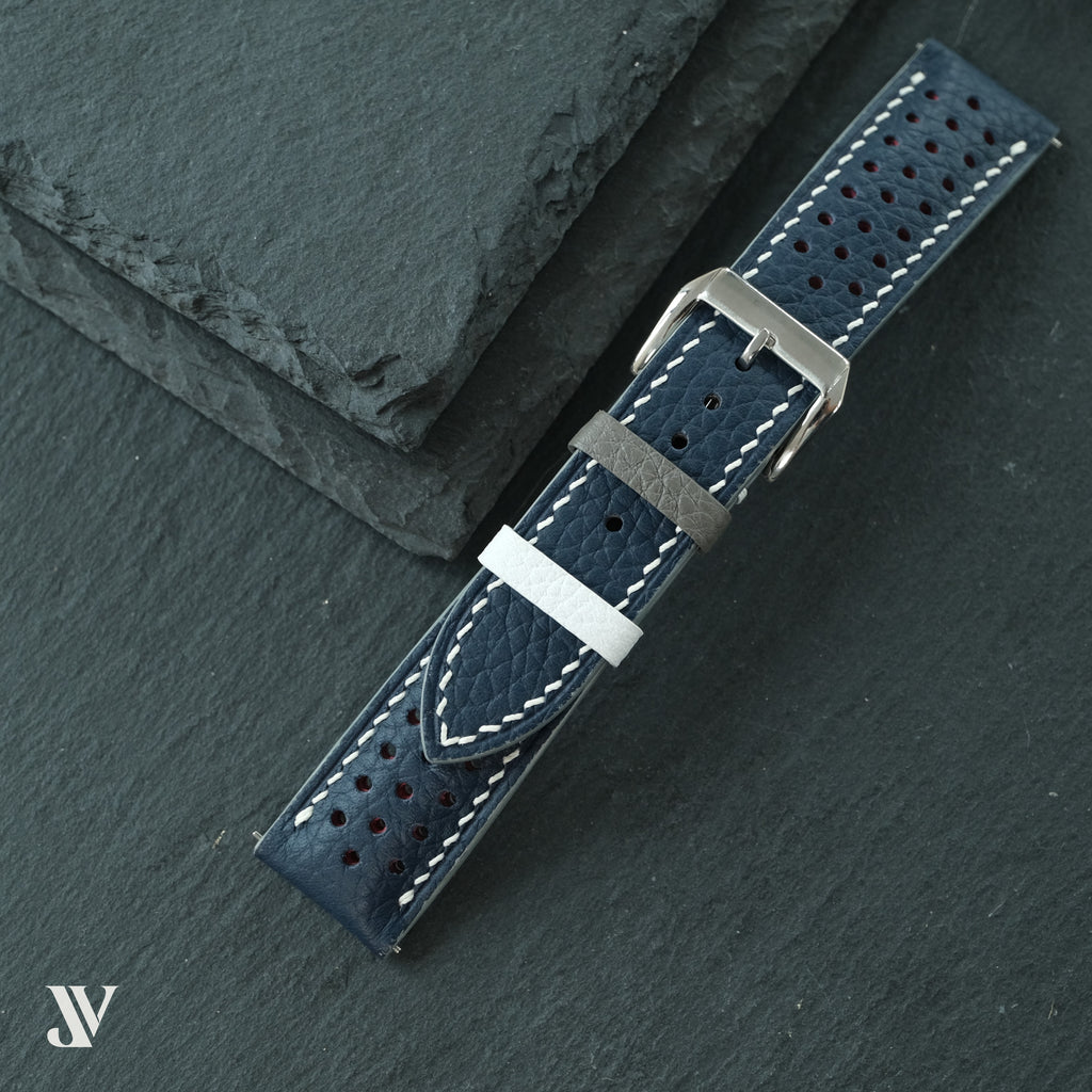 Navy Blue Togo Leather Watch Strap — original product photo