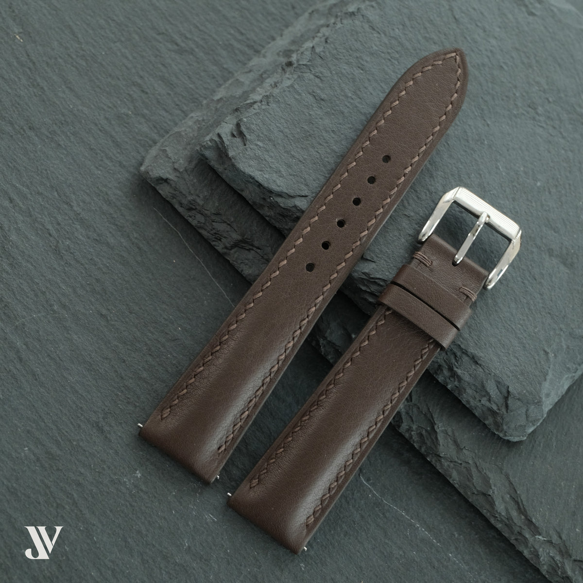 Dark Brown SWIFT Leather Watch Strap — original product photo