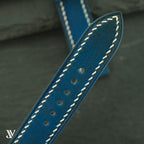 Blue Vegetable-Tanned Leather Watch Strap — original product photo