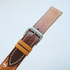 Tan Brown Patina Cowhide Leather Watch Strap — original product photo