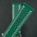 Green Gray Epsom Rally Leather Watch Strap — original product photo
