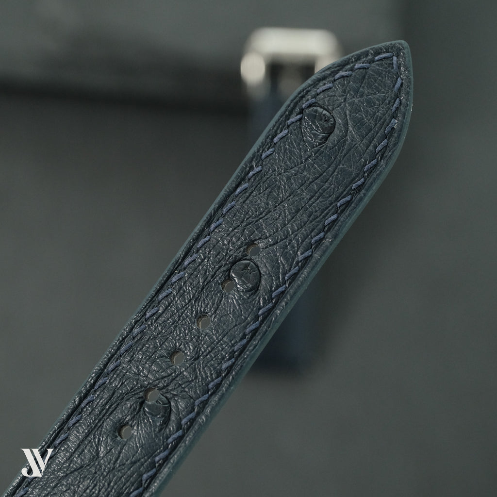 Dark Navy Ostrich Leather Watch Strap — original product photo