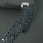 Dark Navy Ostrich Leather Watch Strap — original product photo