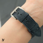 Dark Navy Ostrich Leather Watch Strap — original product photo