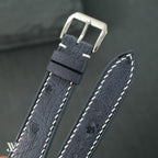 Navy Ostrich Leather Watch Strap — original product photo