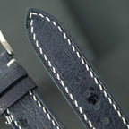 Navy Ostrich Leather Watch Strap — original product photo