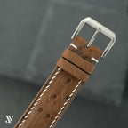 Cognac Ostrich Leather Watch Strap — original product photo