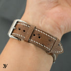 Cognac Ostrich Leather Watch Strap — original product photo