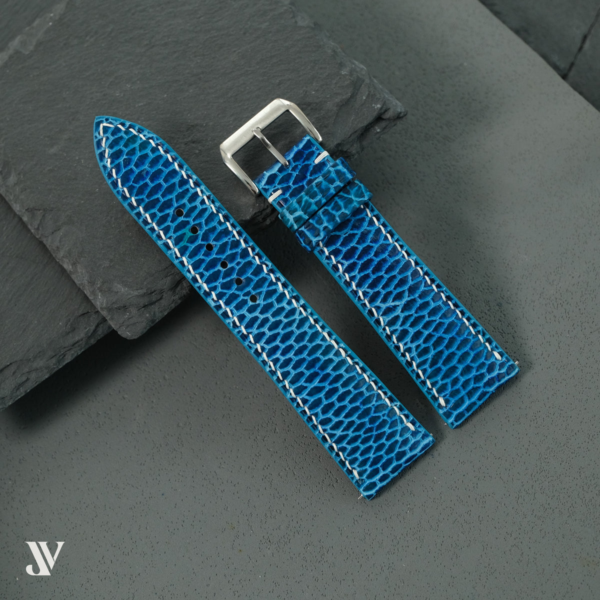 Blue Beaver Leather Watch Strap — original product photo