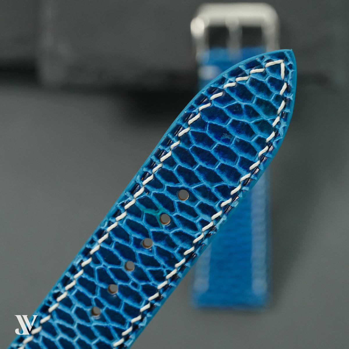 Blue Beaver Leather Watch Strap — original product photo