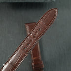 Dark Brown Alligator Leather Watch Strap — original product photo