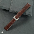 Dark Brown Alligator Leather Watch Strap — original product photo