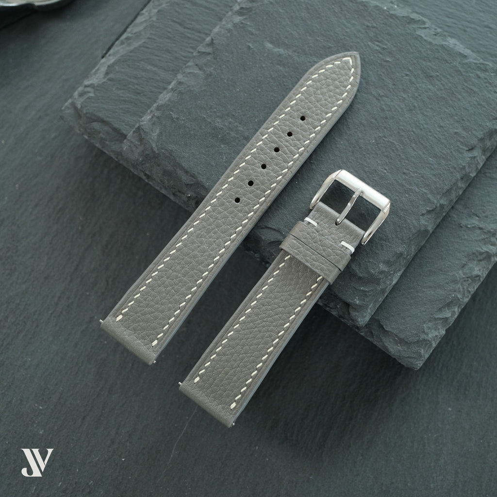 Gray Togo Leather Watch Strap — original product photo