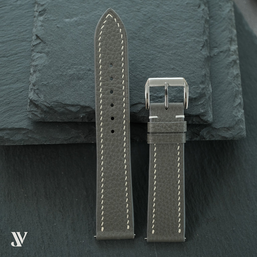 Gray Togo Leather Watch Strap — original product photo