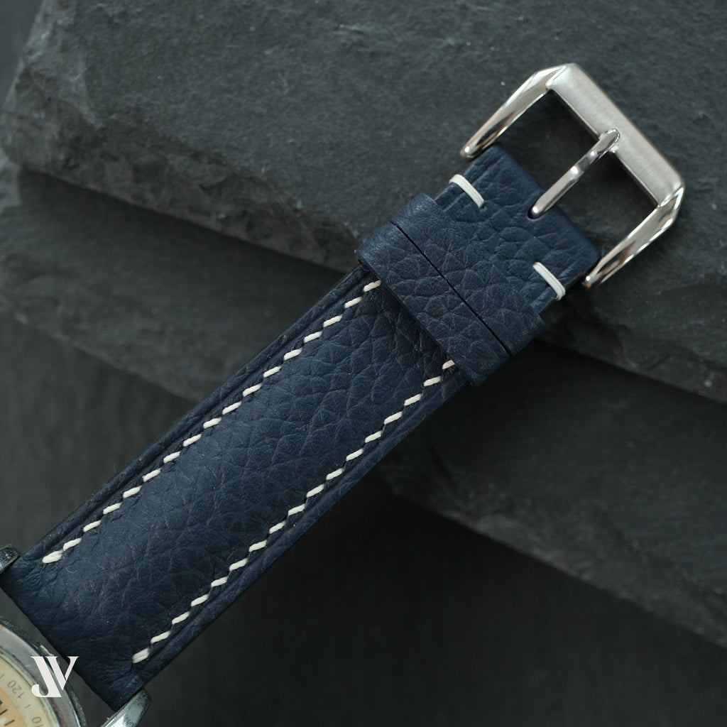 Dark Navy Togo Leather Watch Strap — original product photo