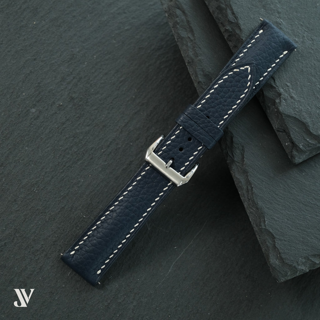 Dark Navy Togo Leather Watch Strap — original product photo