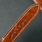 Caramel Ostrich Leg Leather Watch Strap — original product photo