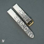 White Gray Lizard Leather Watch Strap — original product photo