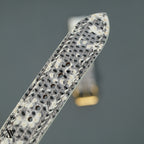 White Gray Lizard Leather Watch Strap — original product photo