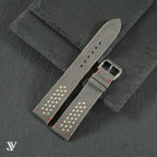 Gray Pale Yellow Ostrich Leather Watch Strap — original product photo