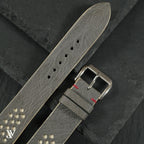 Gray Pale Yellow Ostrich Leather Watch Strap — original product photo