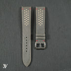 Gray Pale Yellow Ostrich Leather Watch Strap — original product photo