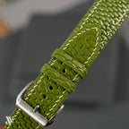Olive Beaver Leather Watch Strap — original product photo