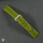 Olive Beaver Leather Watch Strap — original product photo