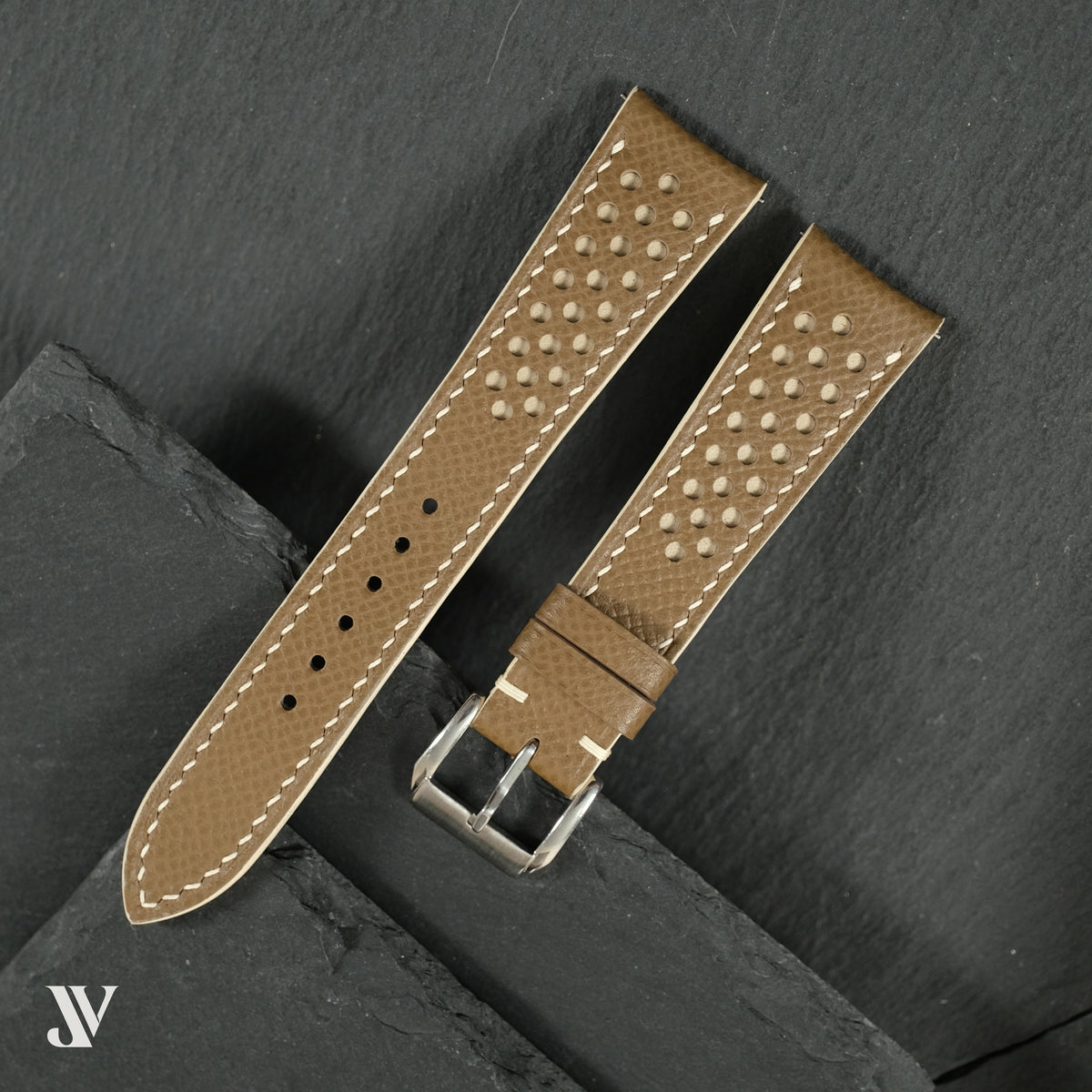 Taupe Togo Leather Watch Strap — original product photo