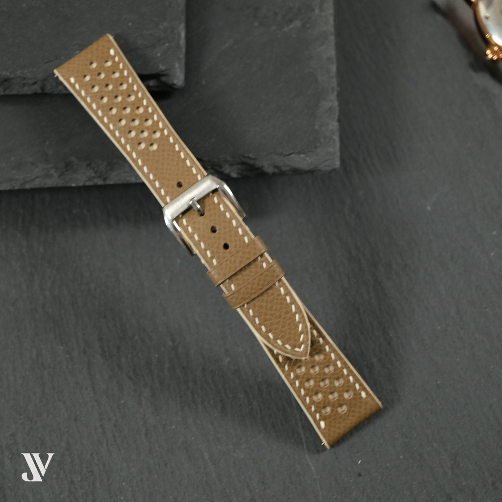 Taupe Togo Leather Watch Strap — original product photo