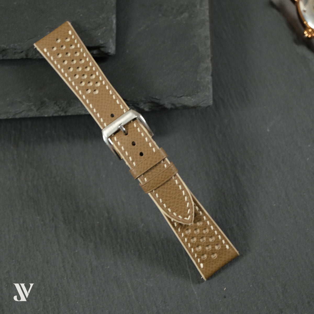 Taupe Togo Leather Watch Strap — original product photo