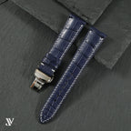 Navy Alligator Leather Watch Strap — original product photo