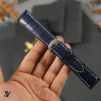 Navy Alligator Leather Watch Strap — original product photo