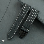 Black Epsom Rally Leather Watch Strap — original product photo