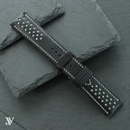 Black Epsom Rally Leather Watch Strap — original product photo