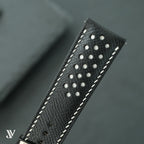 Black Epsom Rally Leather Watch Strap — original product photo